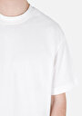 thumb-Comfort Fit Yuvarlak Yaka Düz Erkek Beyaz Kısa Kol Tişört