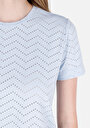 thumb-Regular Fit Yuvarlak Yaka  Kadın Mavi Kısa Kol Tişört