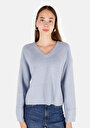 regular-fit-v-yaka-duz-kadin-mavi-triko-kazak