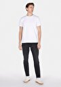 thumb-Regular Fit Yuvarlak Yaka Pamuklu Düz Erkek Beyaz Kısa Kol Tişört