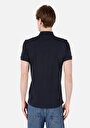 thumb-Classic Fit Polo Yaka Düz Erkek Lacivert Kısa Kol Tişört