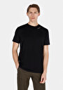 thumb-Regular Fit Yuvarlak Yaka Düz Erkek Siyah Kısa Kol Örme Tişört