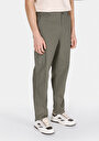 thumb-Regular Fit Orta Bel Düz Paça Kargo Cep Erkek Yeşil Pantolon