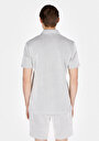 thumb-Regular Fit Polo Yaka Jakarlı Erkek Gri Kısa Kol Tişört