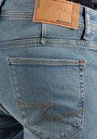 thumb-Slim Fit Düşük Bel Dar Paça Erkek İndigo Jean Pantolon