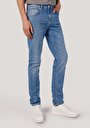 thumb-Straight Fit Düşük Bel Düz Paça Erkek İndigo Jean Pantolon