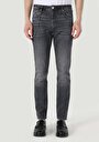 thumb-Straight Fit Düşük Bel Düz Paça Erkek Siyah Jean Pantolon