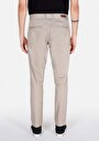 thumb-Slim Fit Orta Bel Düz Paça Erkek Bej Düğmeli Pantolon