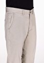 thumb-Slim Fit Orta Bel Düz Paça Erkek Bej Düğmeli Pantolon