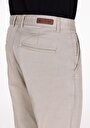 thumb-Slim Fit Orta Bel Düz Paça Erkek Bej Düğmeli Pantolon