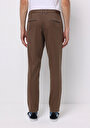 thumb-Slim Fit Orta Bel Düz Paça Erkek Kahverengi  Pantolon