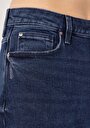 thumb-Mom Fit Yüksek Bel Daralan Paça Kadın Gri Jean Pantolon