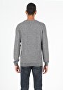 thumb-Regular Fit Yuvarlak Yaka Erkek Gri Triko Kazak