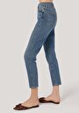 thumb-Slim Fit Yüksek Bel Daralan Paça Kadın İndigo Jean Pantolon