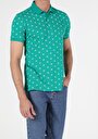 thumb-Regular Fit Polo Yaka  Erkek Yeşil Kısa Kol Tişört