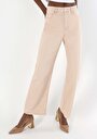 thumb-Regular Fit Yüksek Bel Düz Paça Kadın Açik Kahve Jean Pantolon