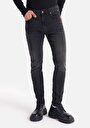 thumb-Skinny Fit Yüksek Bel Dar Paça Erkek Siyah Jean Pantolon
