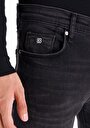 thumb-Skinny Fit Yüksek Bel Dar Paça Erkek Siyah Jean Pantolon