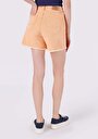 thumb-Mom Short Yüksek Bel  Kadın Açik Turuncu Jean Şort