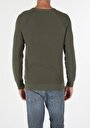 thumb-Regular Fit Pamuklu Yuvarlak Yaka Erkek Yeşil Triko Kazak