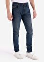 thumb-Slim Fit Düşük Bel Dar Paça Erkek İndigo Jean Pantolon