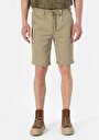 thumb-Fit Orta Bel  Erkek Açik Haki Jean Şort