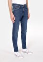 thumb-Slim Fit Düşük Bel Dar Paça Erkek Lacivert Jean Pantolon