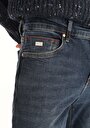 thumb-Slim Fit Düşük Bel Dar Paça Erkek Koyu İndigo Jean Pantolon