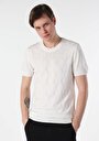 thumb-Regular Fit Yuvarlak Yaka  Erkek Beyaz Kazak