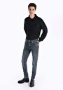 thumb-Slim Fit Düşük Bel Dar Paça Erkek Koyu İndigo Jean Pantolon