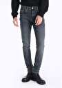 thumb-Slim Fit Düşük Bel Dar Paça Erkek Koyu İndigo Jean Pantolon