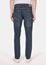 thumb-Straight Fit Erkek Over Dyed Denim Jean Fermuarlı Pantolon