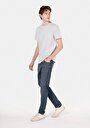 thumb-Straight Fit Erkek Over Dyed Denim Jean Fermuarlı Pantolon