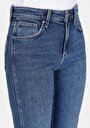 thumb-Slim Fit Orta Bel Daralan Paça Kadın İndigo Jean Pantolon