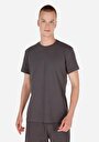 thumb-Regular Fit Yuvarlak Yaka  Erkek Antrasit Kısa Kol Tişört