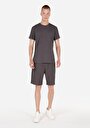 thumb-Regular Fit Yuvarlak Yaka  Erkek Antrasit Kısa Kol Tişört