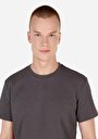 thumb-Regular Fit Yuvarlak Yaka  Erkek Antrasit Kısa Kol Tişört