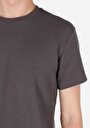thumb-Regular Fit Yuvarlak Yaka  Erkek Antrasit Kısa Kol Tişört