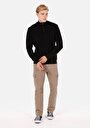 thumb-Regular Fit Turtle Neck Düz Erkek Siyah Kazak