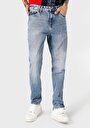 thumb-Regular Fit Orta Bel Daralan Paça Erkek İndigo Jean Pantolon