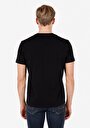 thumb-Regular Fit Yuvarlak Yaka Baskılı Erkek Siyah Kısa Kol Tişört