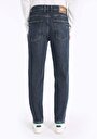 thumb-Loose Straight Fit Orta Bel Düz Paça Erkek Koyu İndigo Jean Pantolon