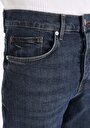 thumb-Loose Straight Fit Orta Bel Düz Paça Erkek Koyu İndigo Jean Pantolon