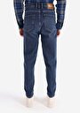 thumb-Loose Tapered Fit Erkek İndigo Denim Jean Pantolon