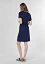 thumb-Regular Fit  Kadın Lacivert Yarasa Elbise