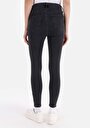 thumb-Skinny Fit Orta Bel Dar Paça Kadın Siyah Jean Pantolon