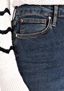 thumb-Skinny Fit Yüksel Bel Dar Paça Cepli Kadın İndigo Jean Pantolon