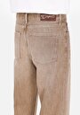 thumb-Baggy Fit Orta Bel Bol Paça Erkek Kahverengi Jean Pantolon