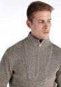thumb-Slim Fit Turtle Neck Jakarlı Erkek Gri Kazak