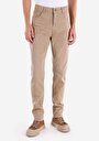 thumb-Straıght Fıt Orta Bel Düz Paça Erkek Bej  Pantolon